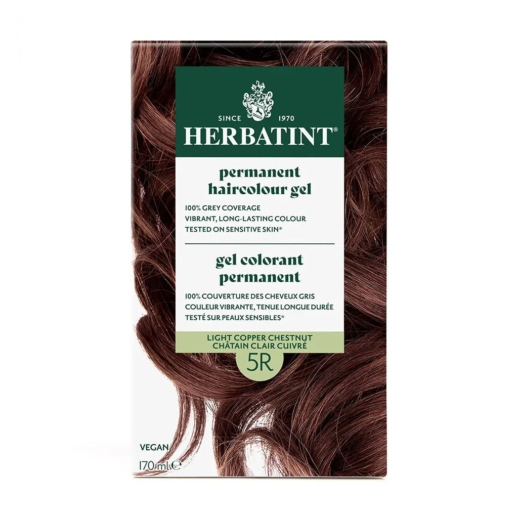 Permanent Hair Dye - Light Coppery Brown 5R Herbatint - La Boite à Grains