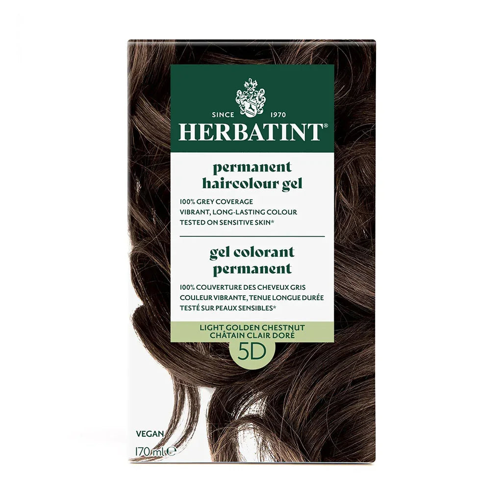 Permanent Hair Dye - Light Golden Brown 5D Herbatint - La Boite à Grains