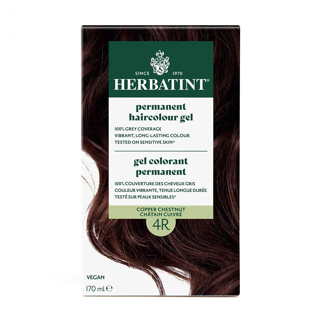 Colorant Permanent à Cheveux - Châtain Cuivré 4R Herbatint - La Boite à Grains