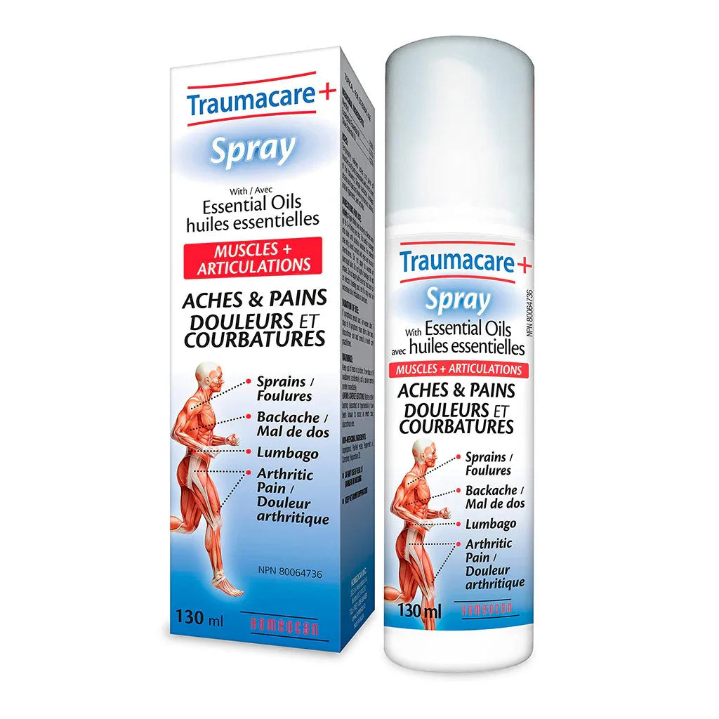 homeocan traumacare spray with essential oils 130 ml