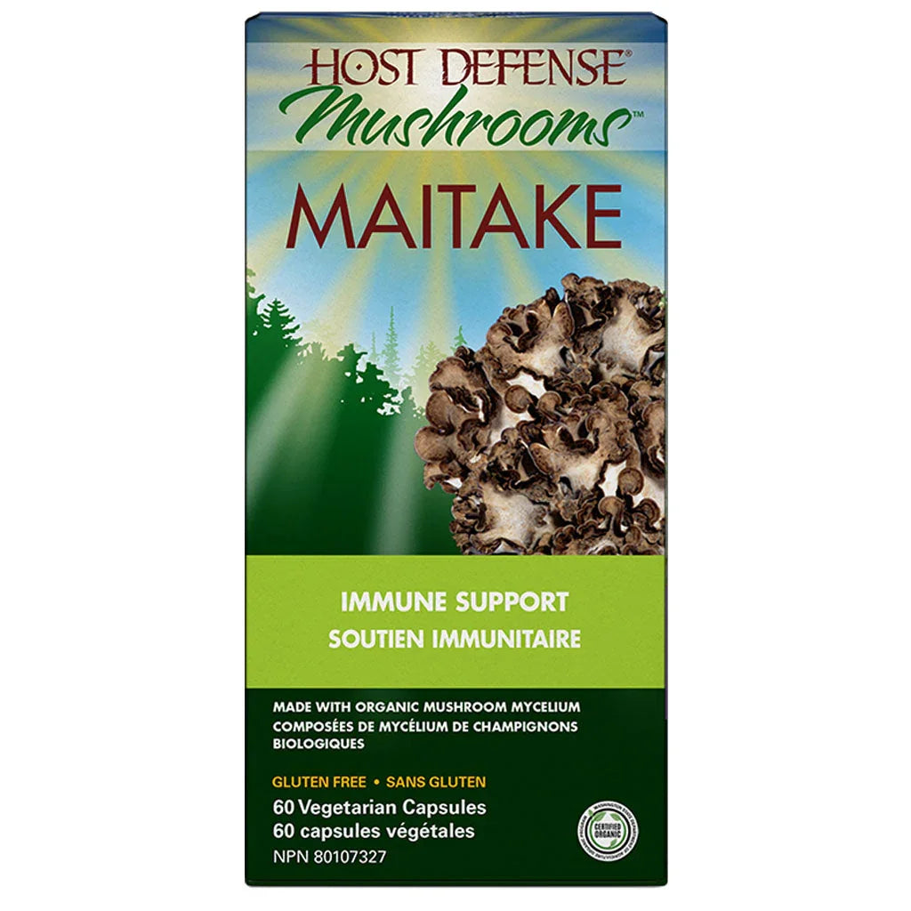 host defense mushrooms maitake immune support 60 vegetable capsules - la boite à grains