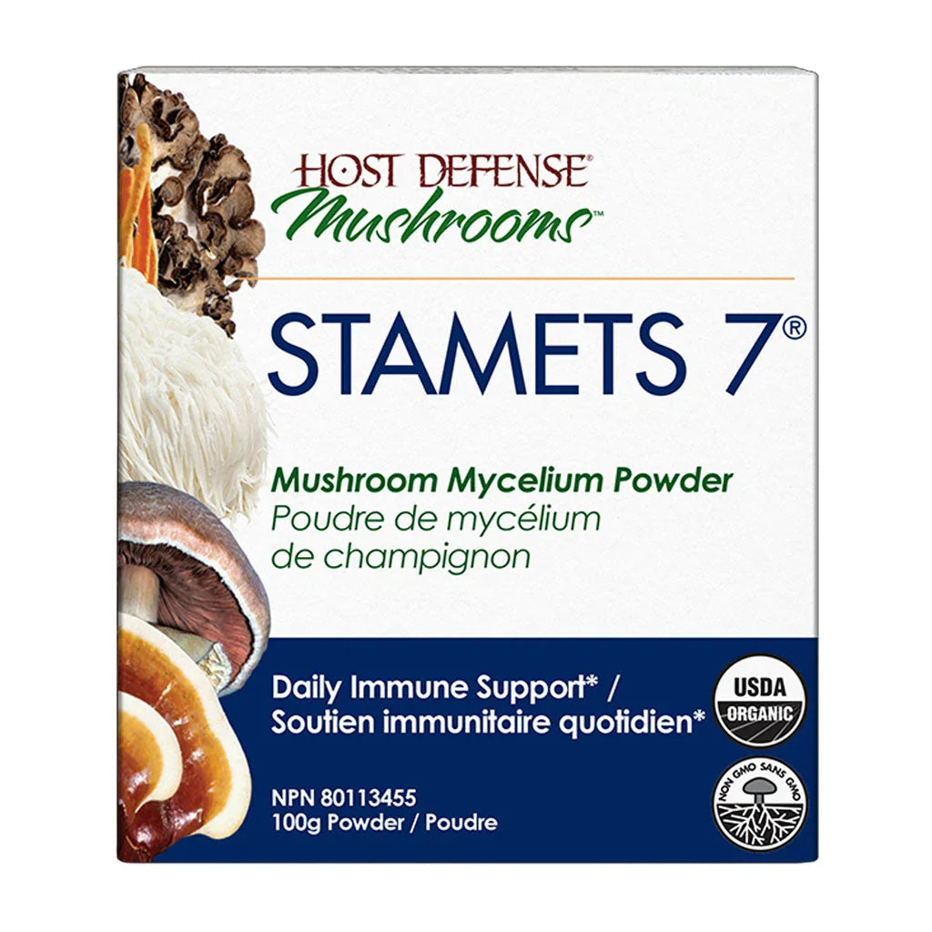 host defense mushrooms stamets 7 powder 100 g - la boite à grains
