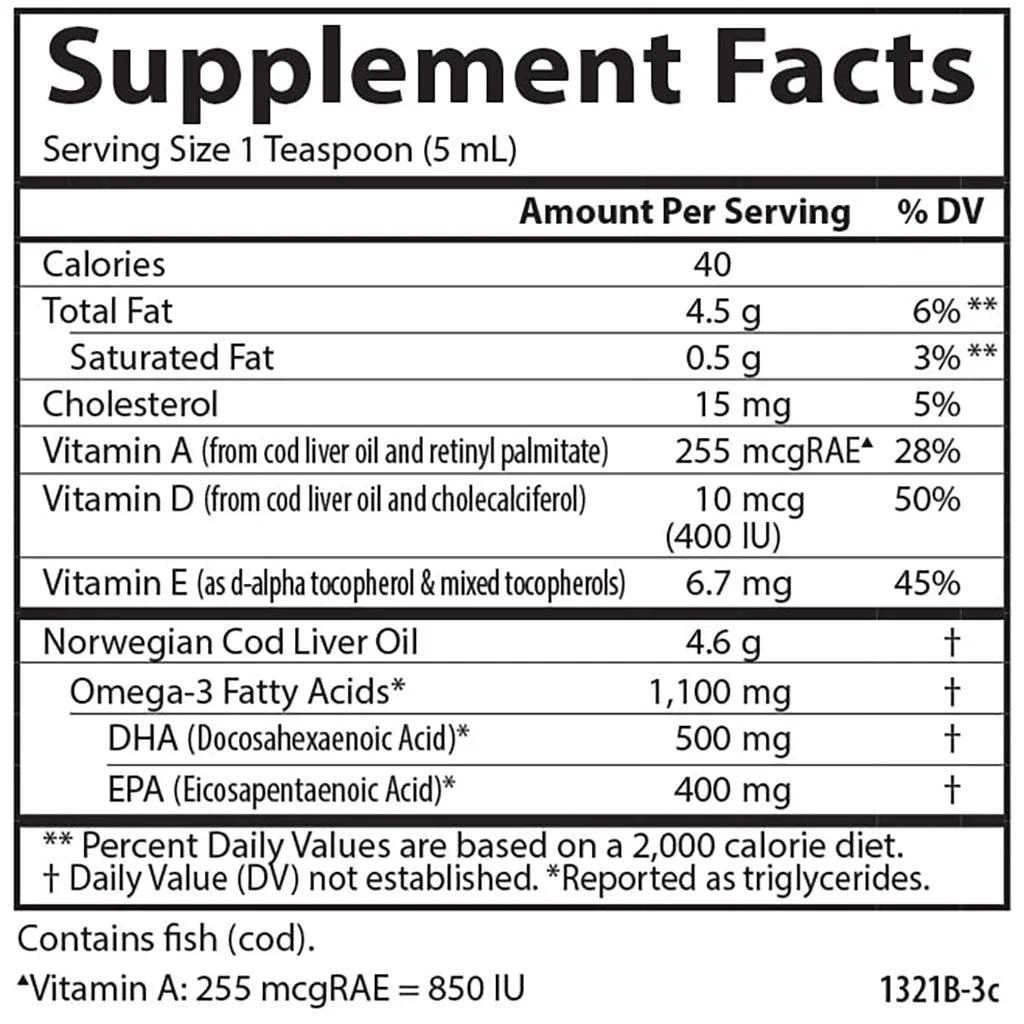 Carlson Cod Liver Oil - La Boite à Grains