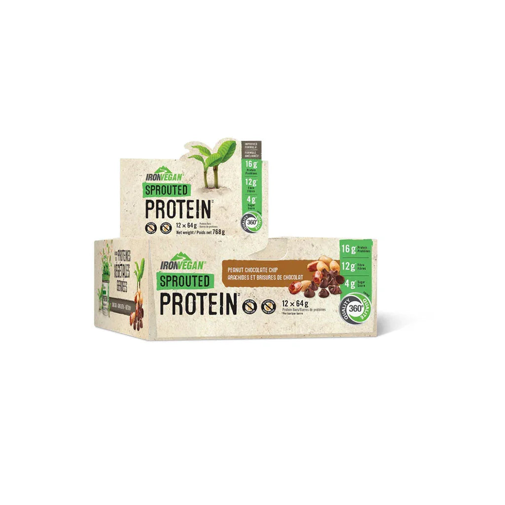 iron vegan sprouted protein arachide et brisures de chocolat - La Boite à Grains