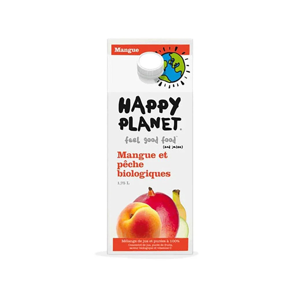 Jus de Mangue & Pêche Biologique Happy Planet - La Boite à Grains