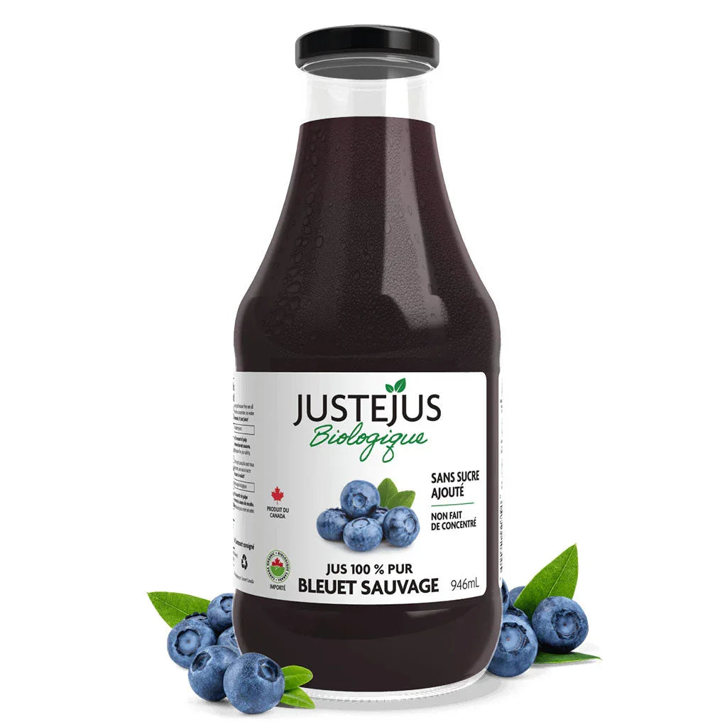just juice jus de bleuet sauvage biologique - La Boite à Grains
