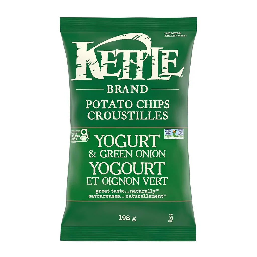 kettle yogurt and green onion chips 198 g - la boite à grains