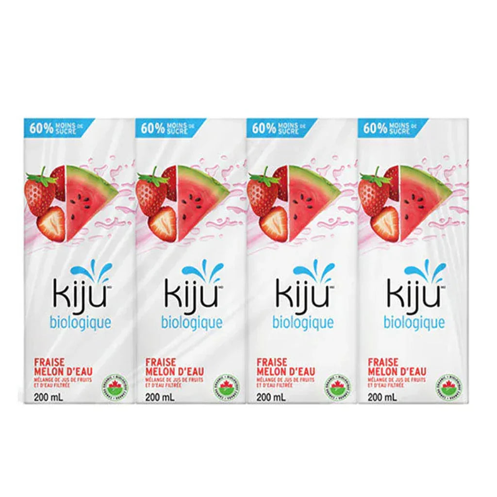 kiju strawberry organic watermelon 4x200 ml - la boite à grains