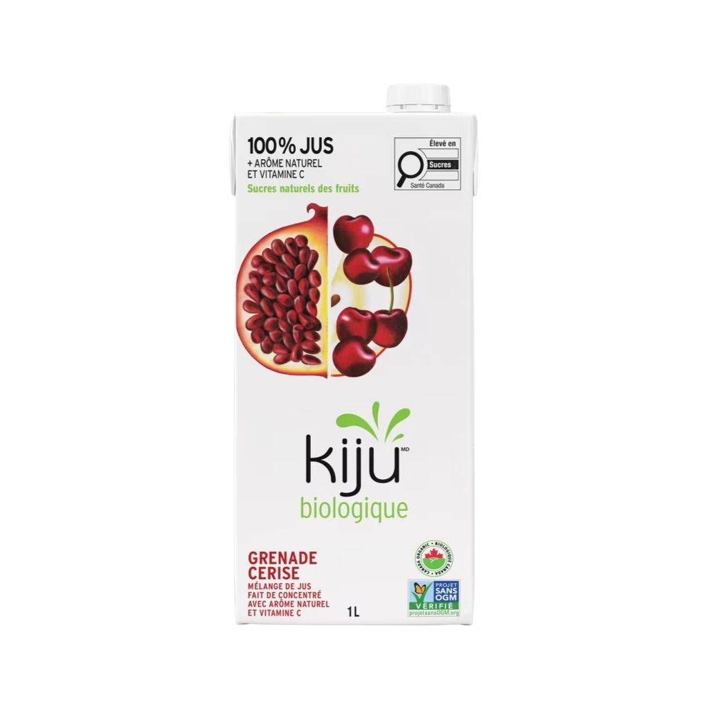 jus biologique de grenade et cerise Kiju  - La Boite à Grains