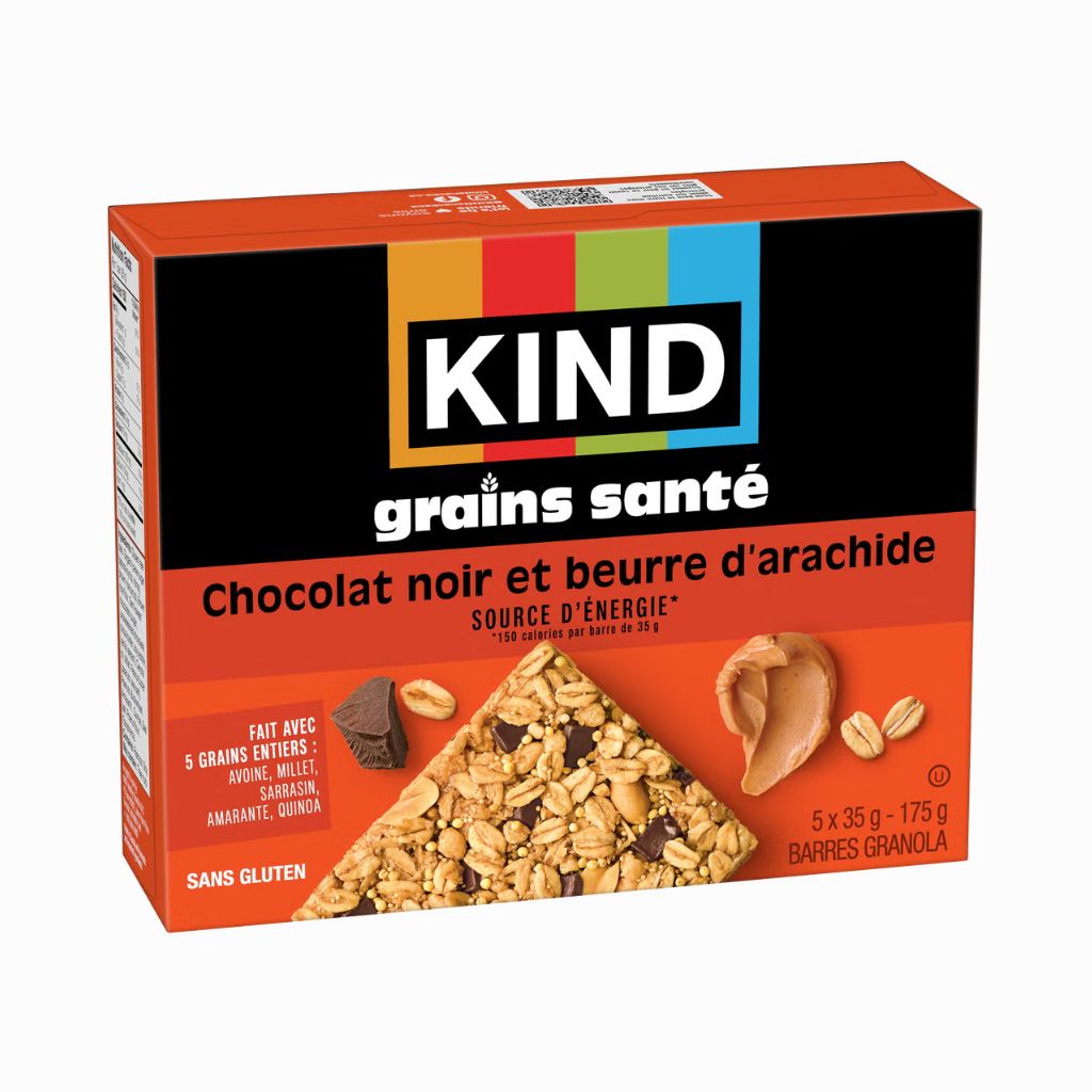 Kind grains santé chocolat noir beurre d'arachide - La Boite à Grains