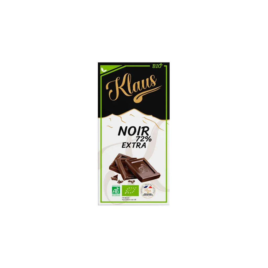 chocolat noir 72% Klaus - La Boite à Grains