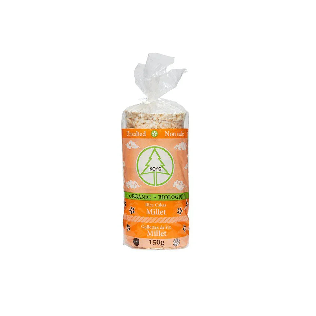 koyo organic unsalted millet rice cakes 150 g - La Boite à Grains