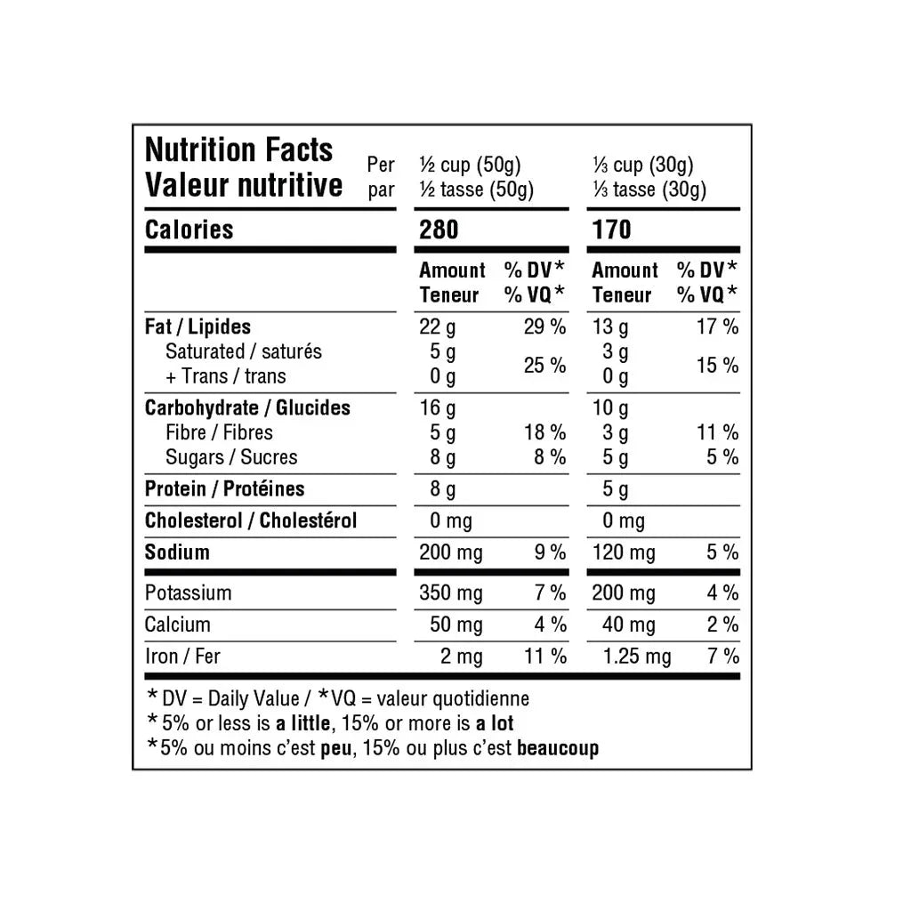 la fourmi grain-free nutbrown granola 180 g nutritional value