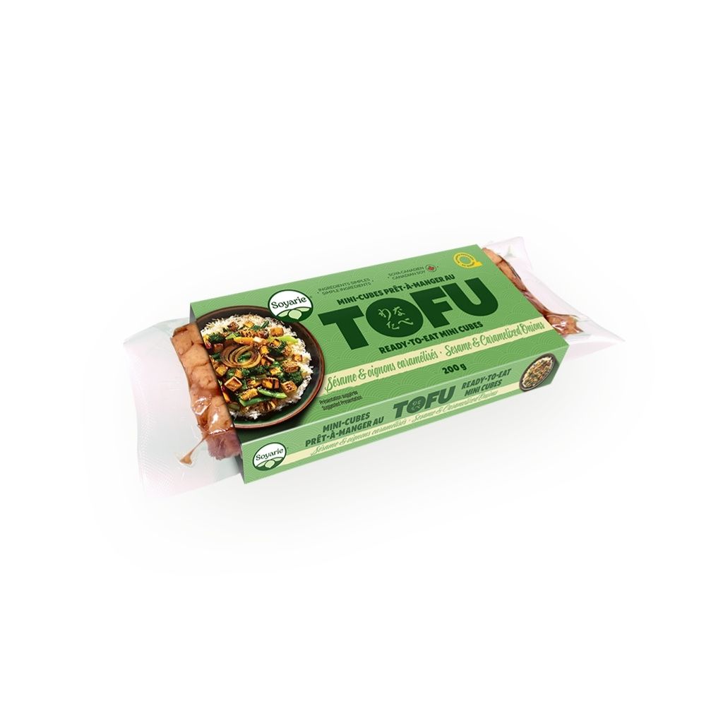 Tofu Mini Cubes Sésame & Oignons Caramelisés La Soyarie - La Boite à Grains