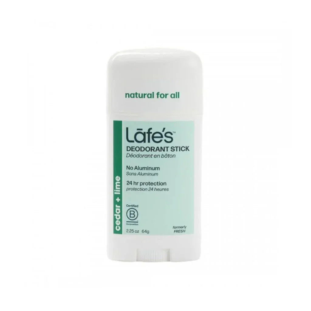 deodorant stick Cedar + Lime Lafe's - La Boite à Grains
