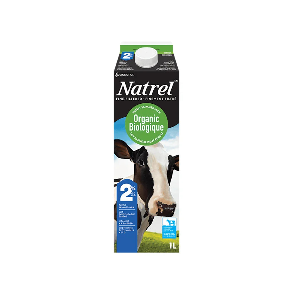 Organic Partly Skimmed Milk 2% Finely Filtered Natrel - La Boite à Grains