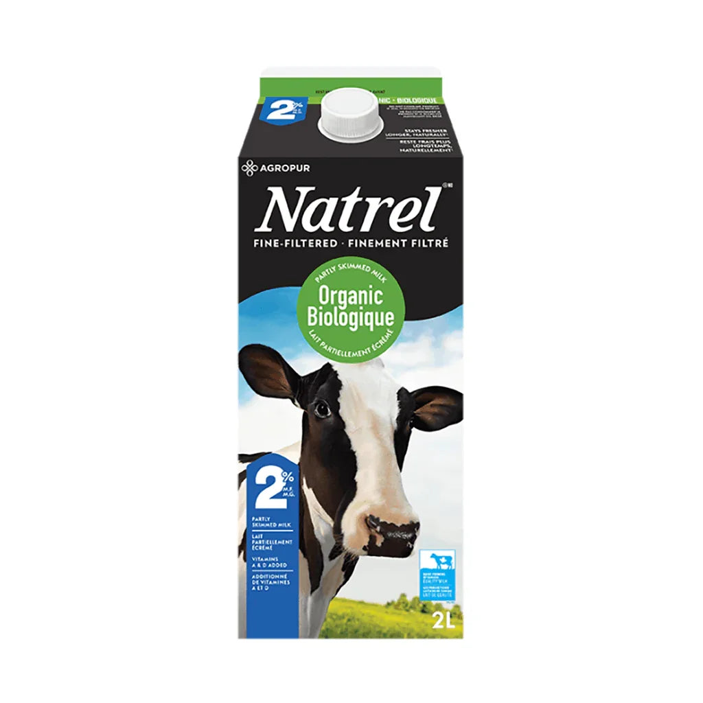 Organic Partly Skimmed Milk 2% Finely Filtered Natrel - La Boite à Grains