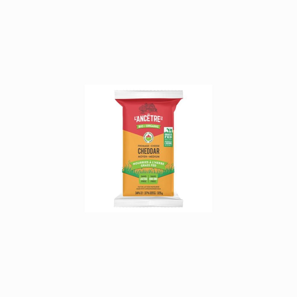 Cheddar moyen orange biologique L'Ancêtre - La Boite à Grains