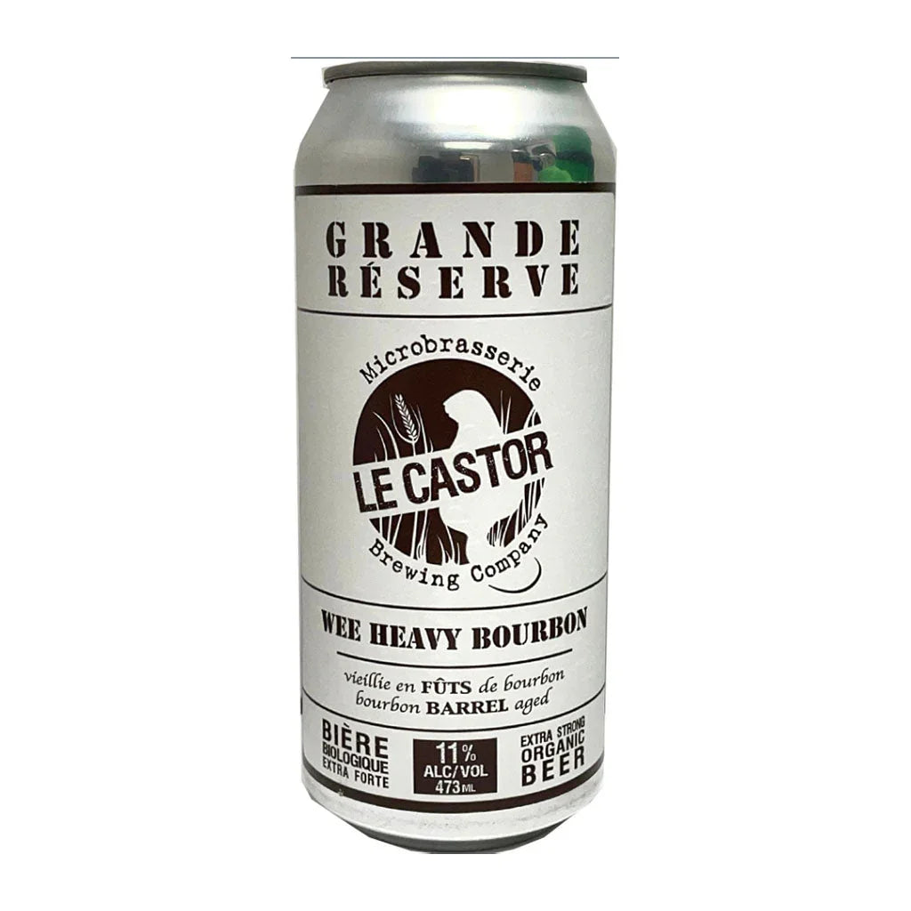 le castor wee heavy bourbon grande réserve 473 ml - La Boite à Grains