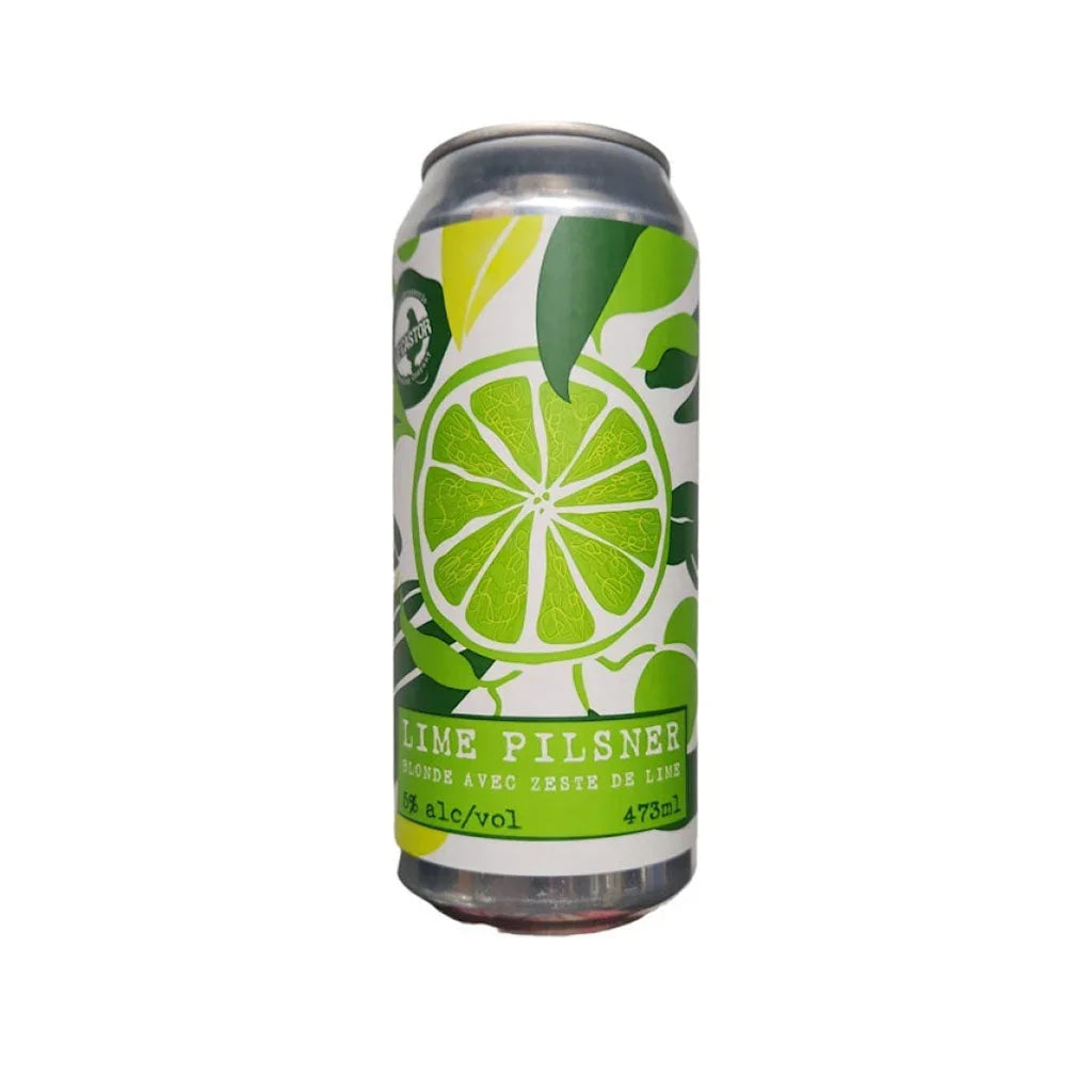 le castor beer lime pilsner blonde with lime zest 473 ml