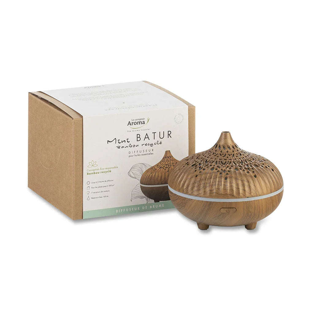 the counter aroma diffuser mini batur recycled bamboo