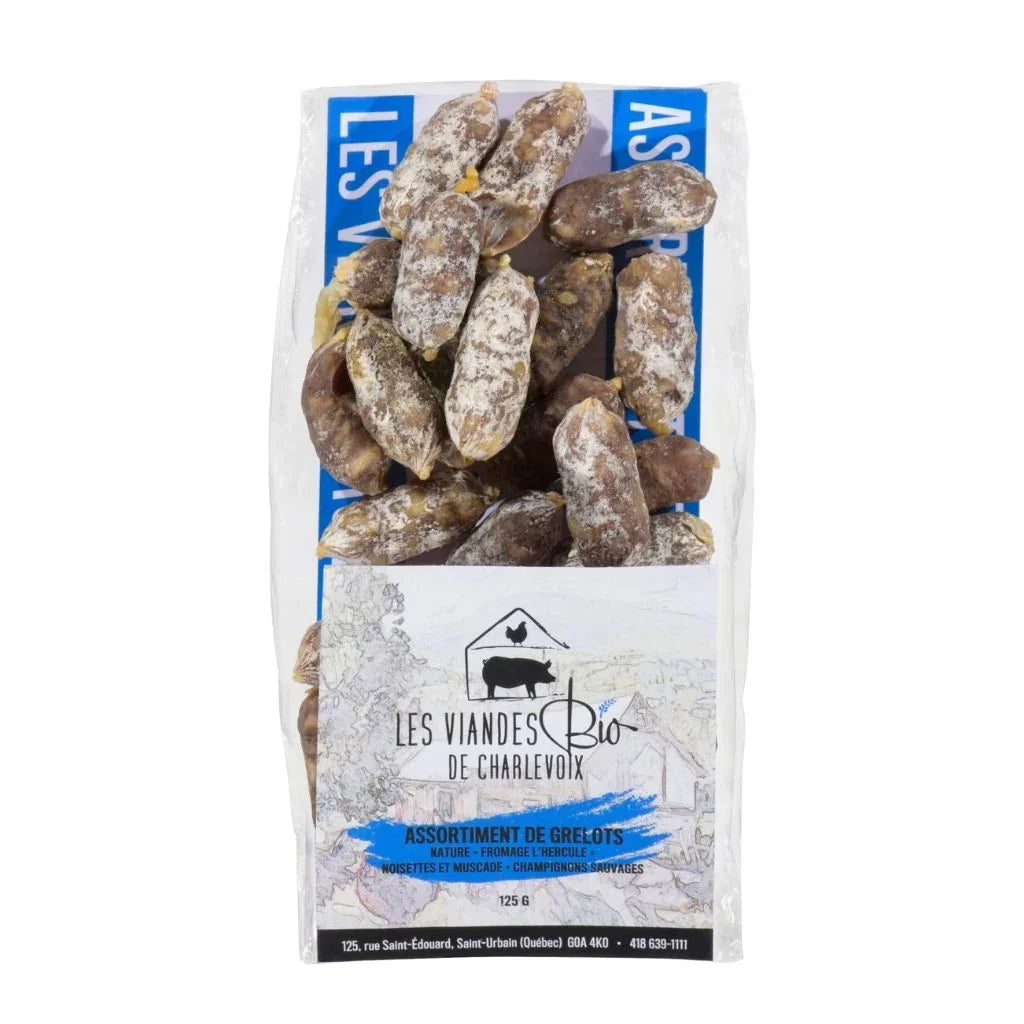 assortiment de grelots biologiques Les Viandes Bio de Charlevoix - La Boite à Grains