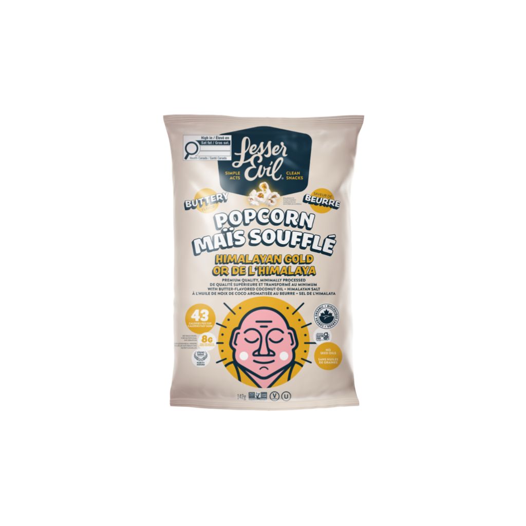 maïs soufflé Or de l'Himalaya Lesser Evil - La Boite à Grains