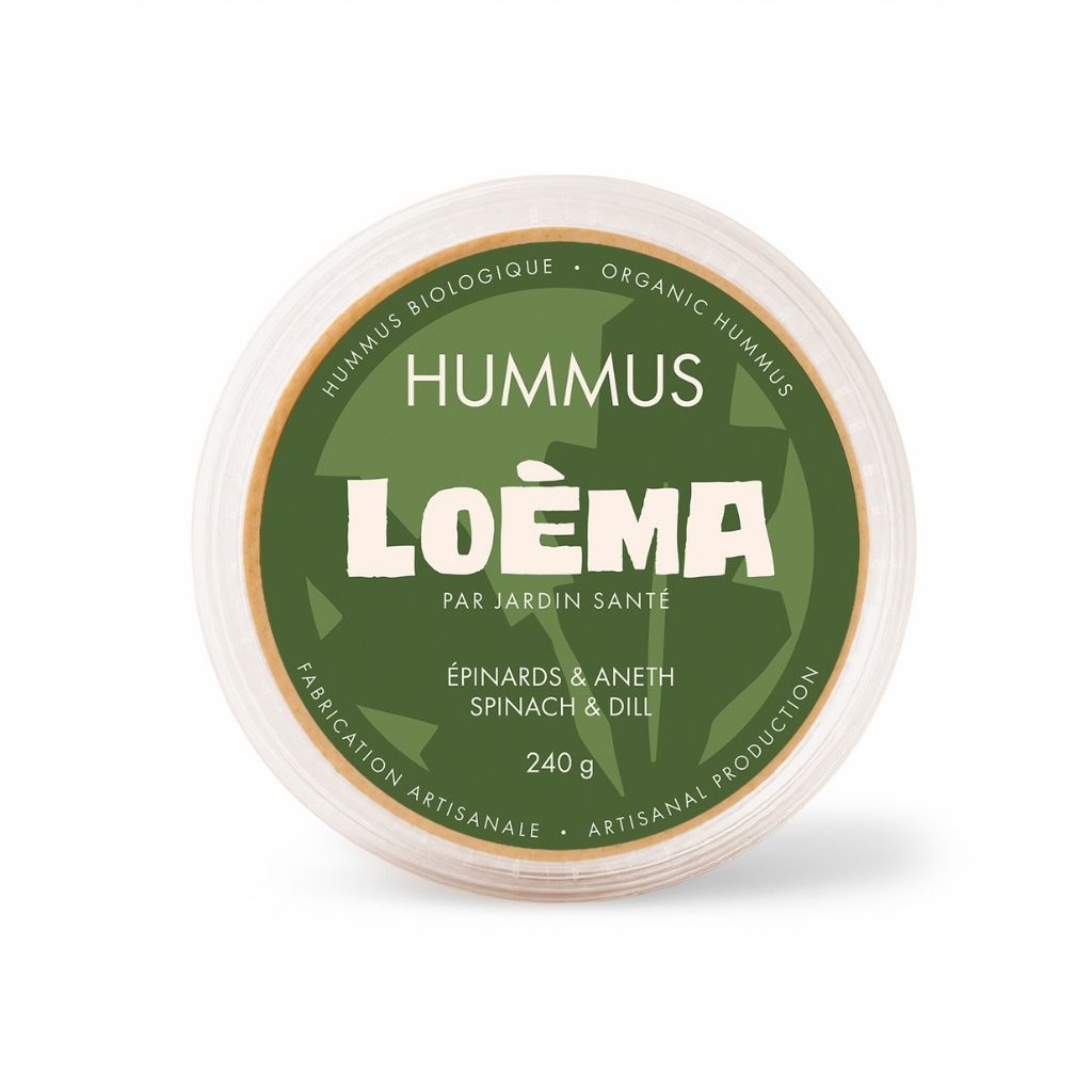 Hummus Épinards & Aneth Biologique Loèma - La Boite à Grains