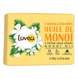 lovea savons extra doux huile de monoï 2 x 100 g - La Boite à Grains