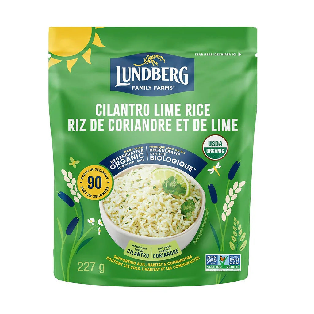 lundberg riz coriandre et lime biologique 227 g - La Boite à Grains
