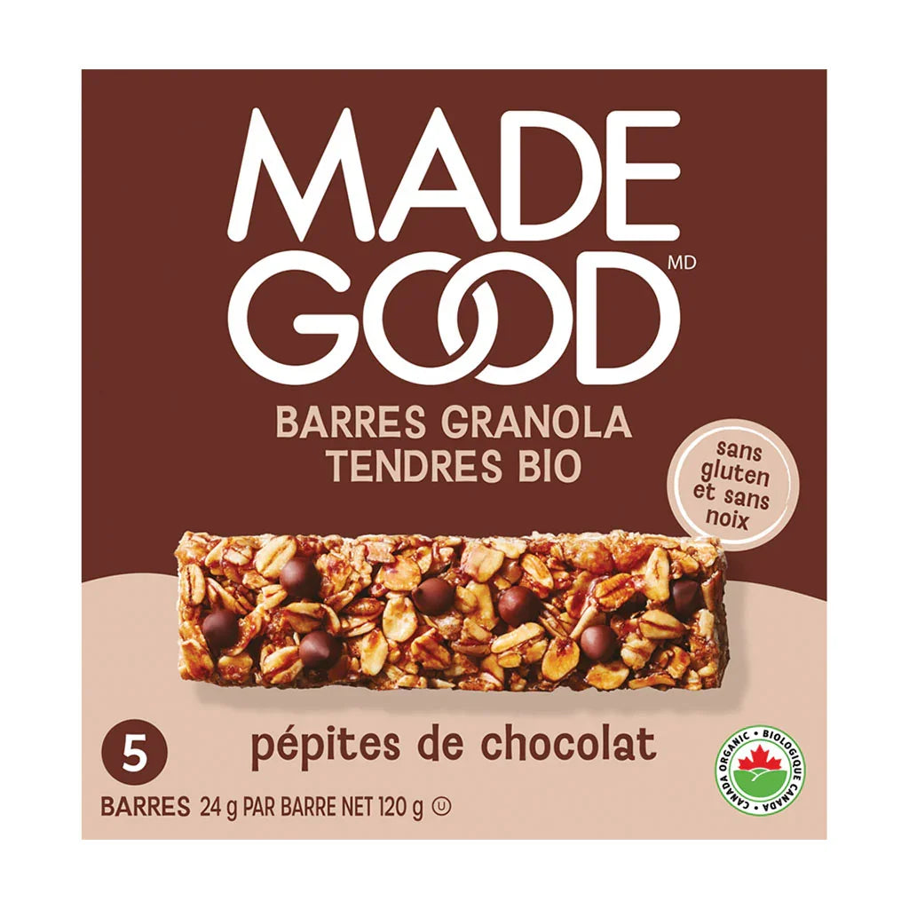 barres granola tendres pépites de chocolat Made Good - La Boite à Grains