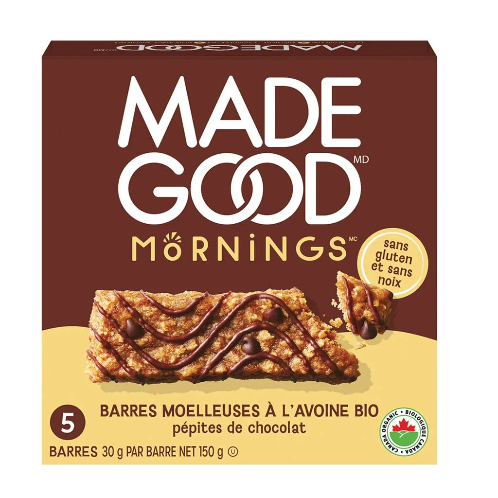 made good mornings soft oat chocolate chip bars - La Boite à Grains