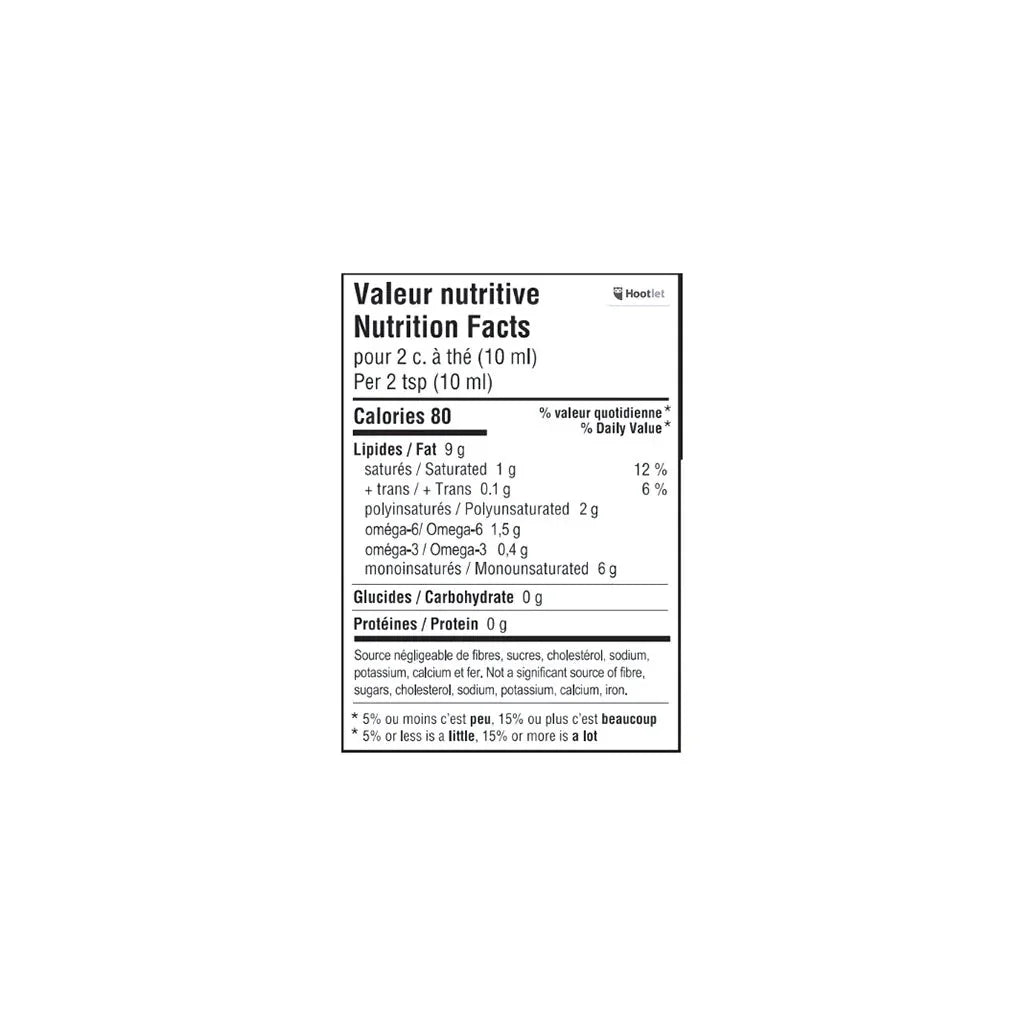 maison orphée huile parfaite 500 ml valeur nutritive