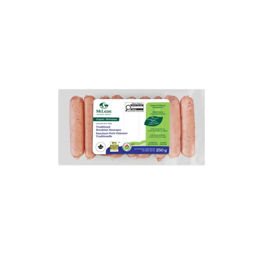 saucisses petit déjeuner traditionnelles McLean - La Boite à Grains