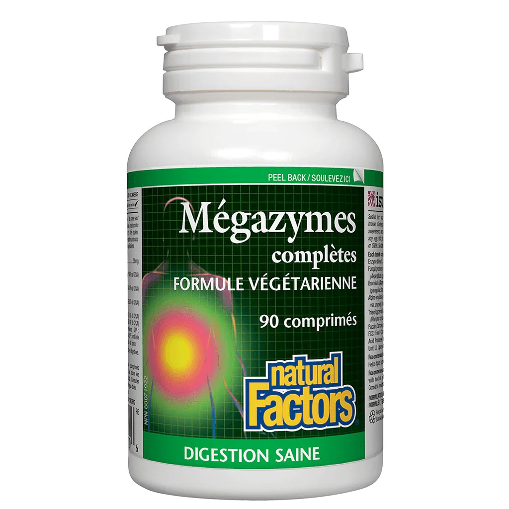 MégaEnzymes Complètes Natural Factors - La Boite à Grains