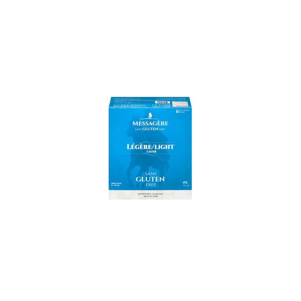 microbrasserie nouvelle france gluten-free messenger beer light lager 6 x 341 ml