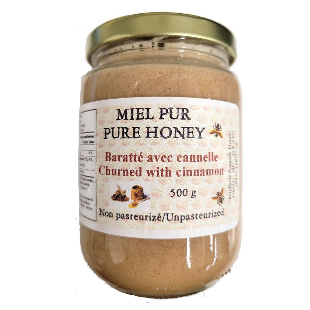 Miel Pur Baratté avec Cannelle Miellerie Sempels