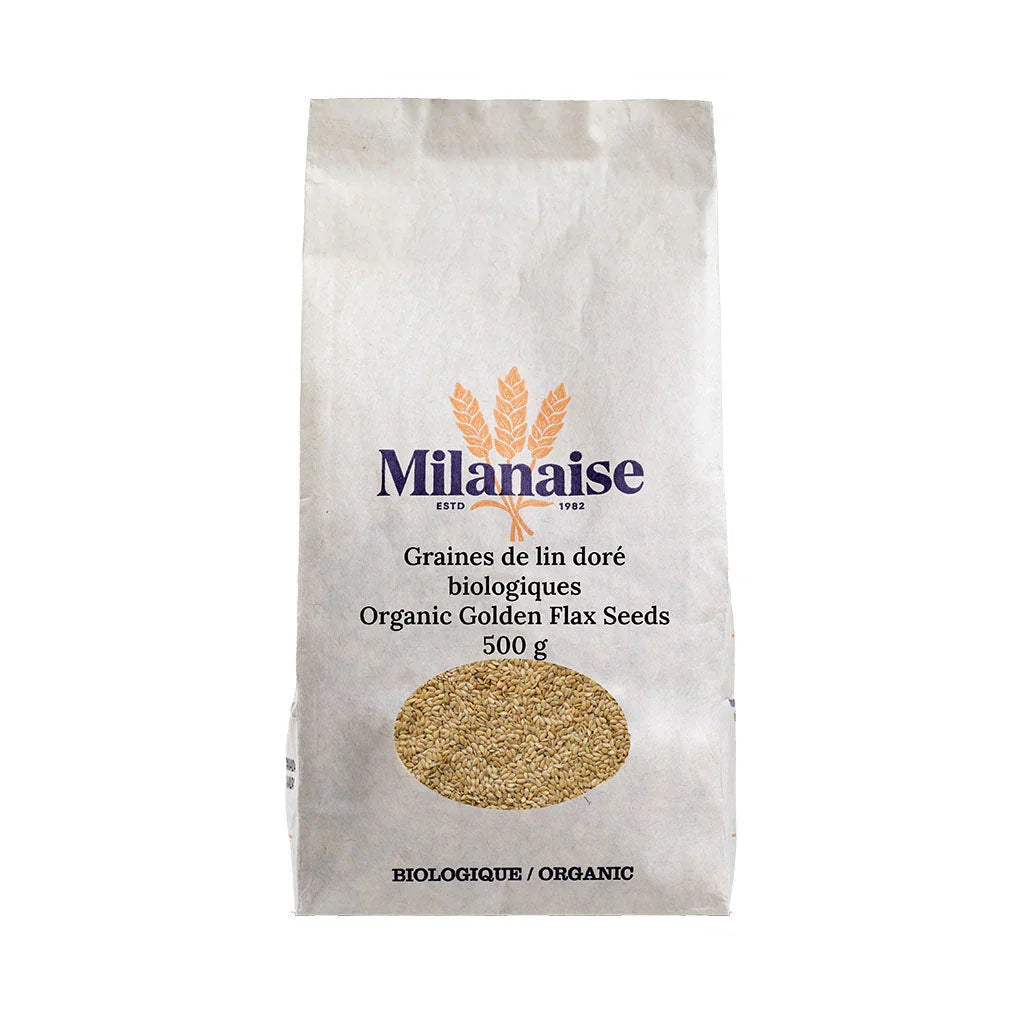 Milanaise organic golden flax seeds - La Boite à Grains