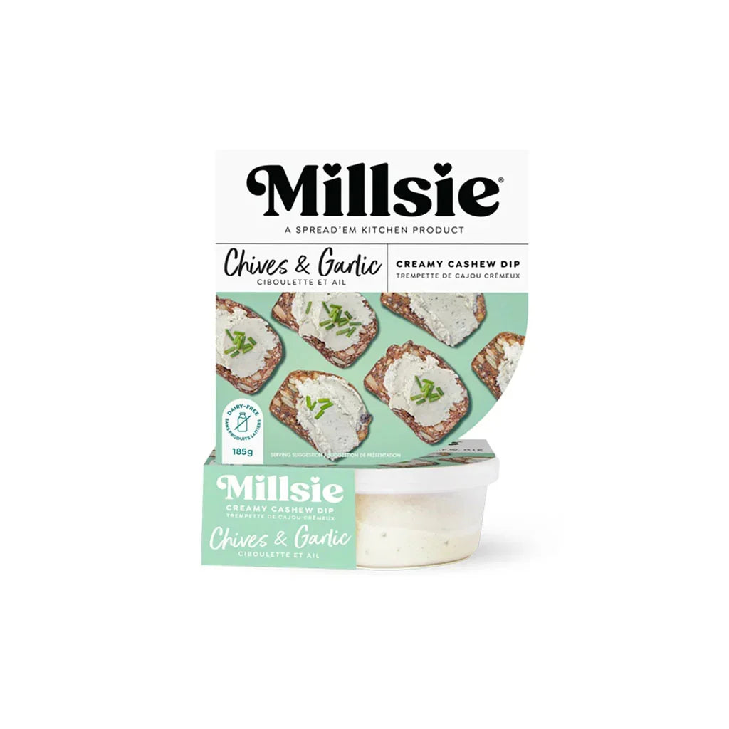 trempette de cajou crémeux ciboulette et ail Millsie - La Boite à Grains