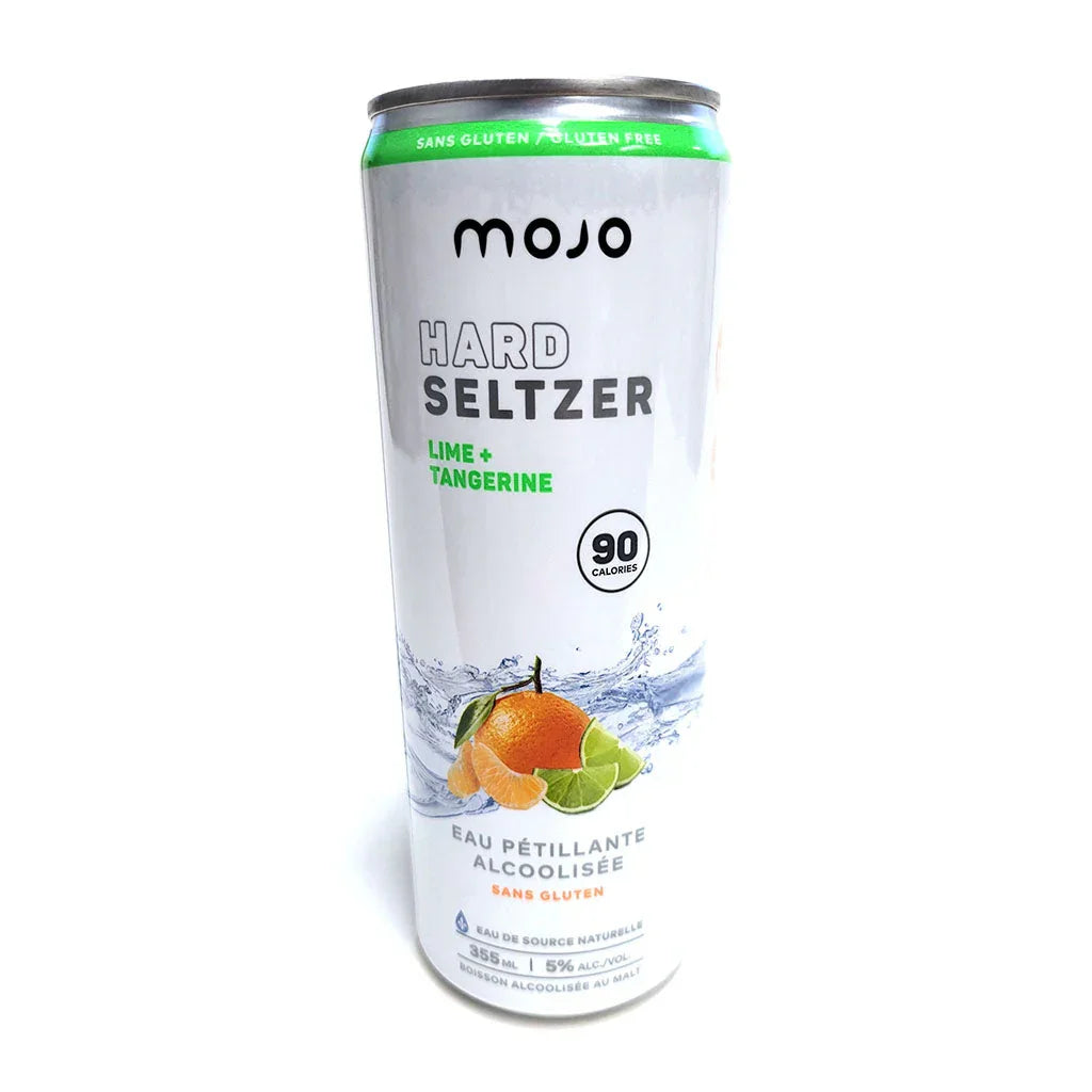 mojo hard seltzer lime tangerine alcoholic sparkling water 355 ml