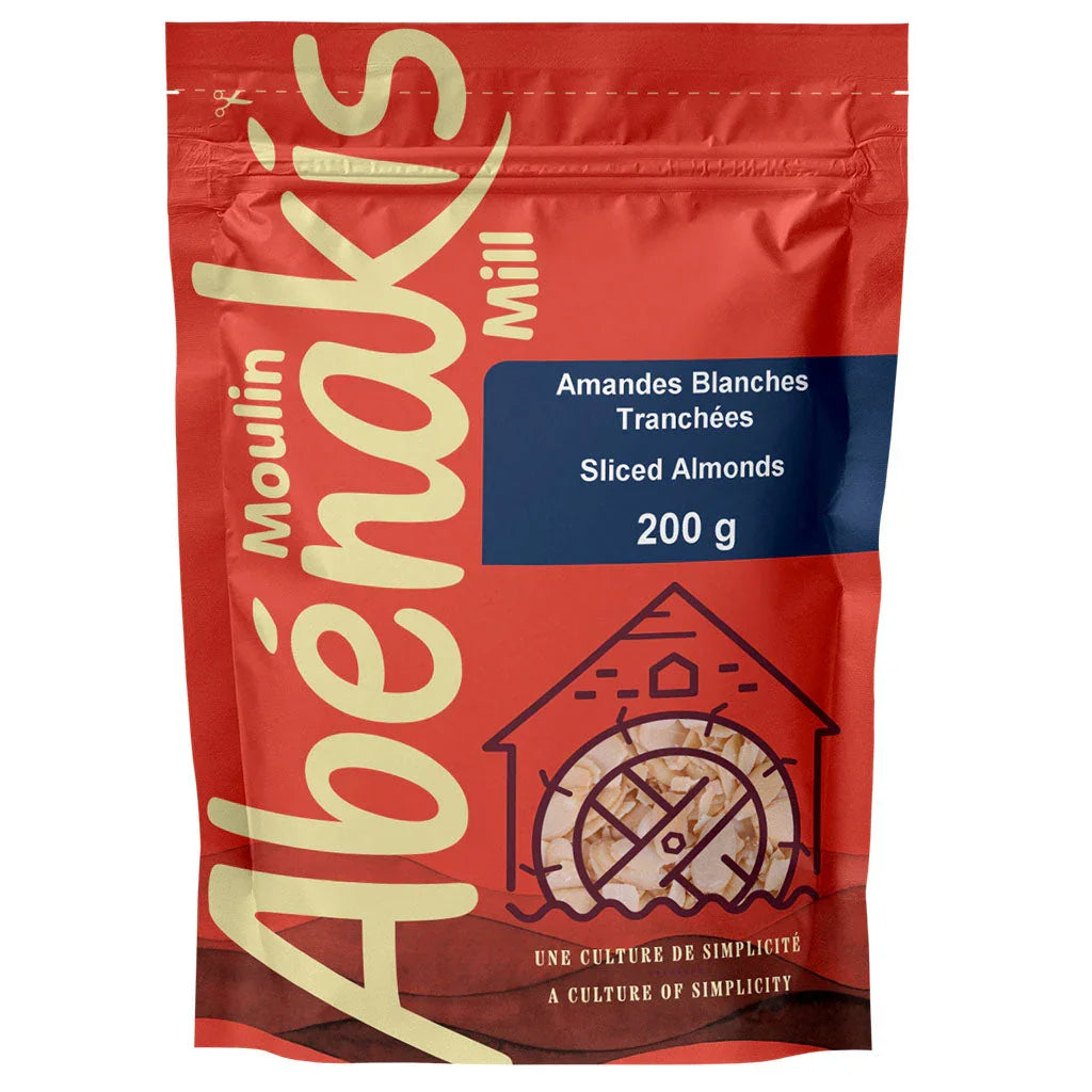 moulin abénakis amandes blanches tranchées 200 g