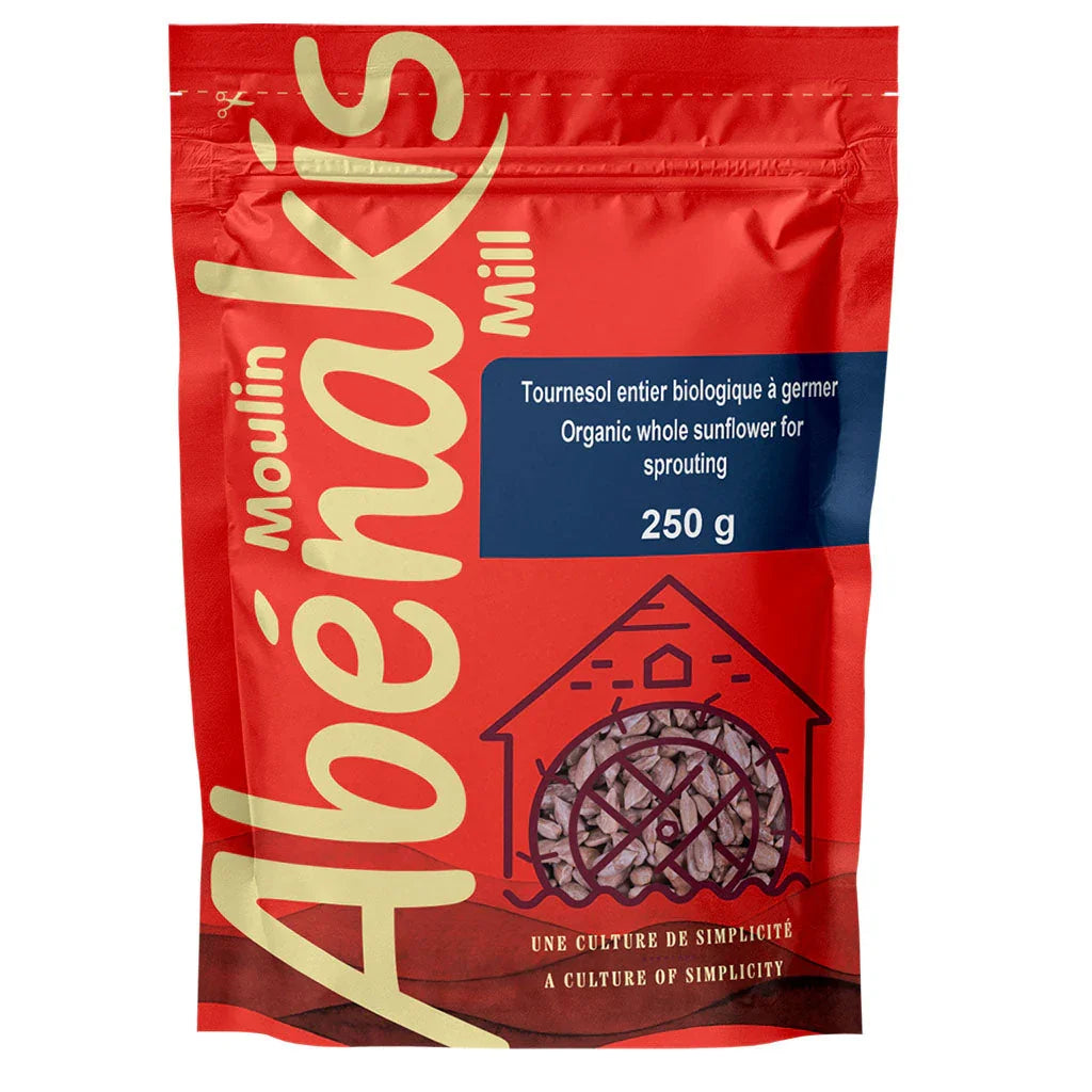 Abenaki organic whole sunflower mill to sprout 250 g