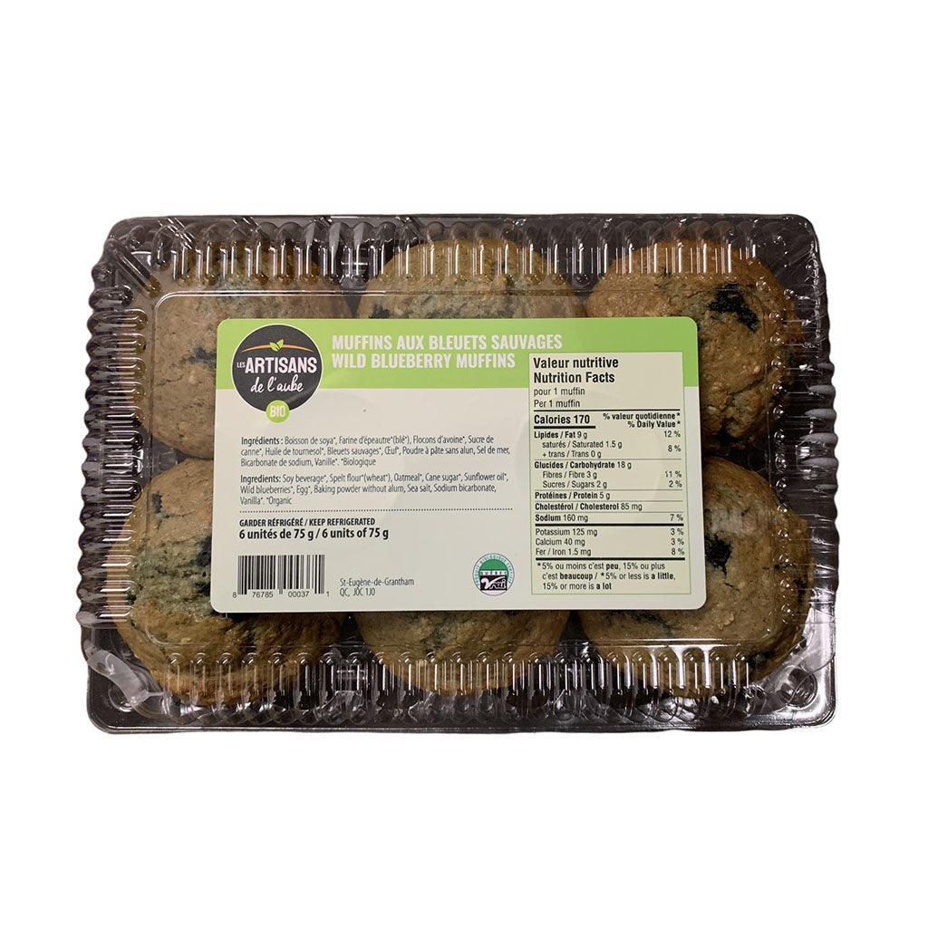 Muffins aux Bleuets Sauvages Bio Les Artisans de l'Aube - La Boite à Grains