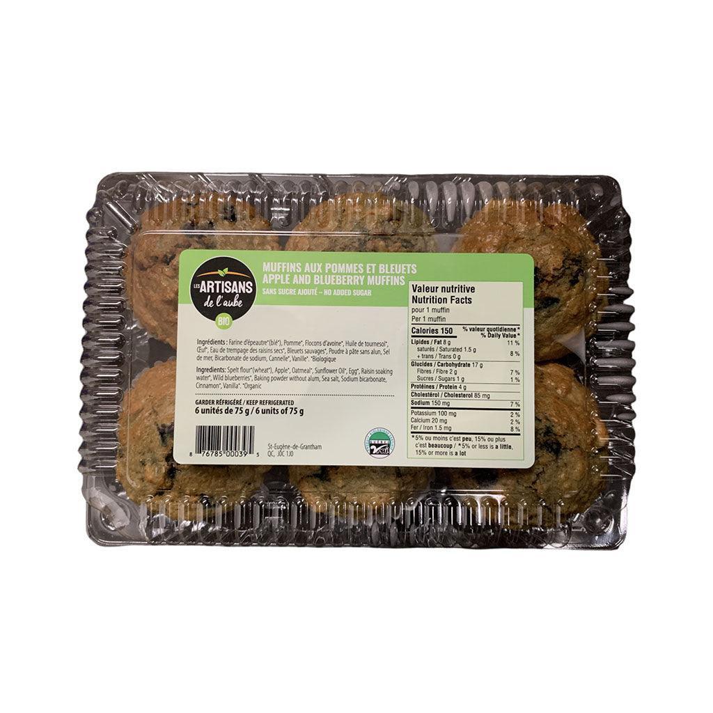 Organic Apple and Blueberry Muffins with No Added Sugar Les Artisans de l'Aube - La Boite à Grains