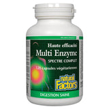 Multi Enzyme Haute Efficacité Natural Factors - La Boite à Grains