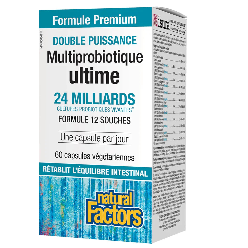Ultimate Multiprobiotic 24 Billion Natural Factors - La Boite à Grains