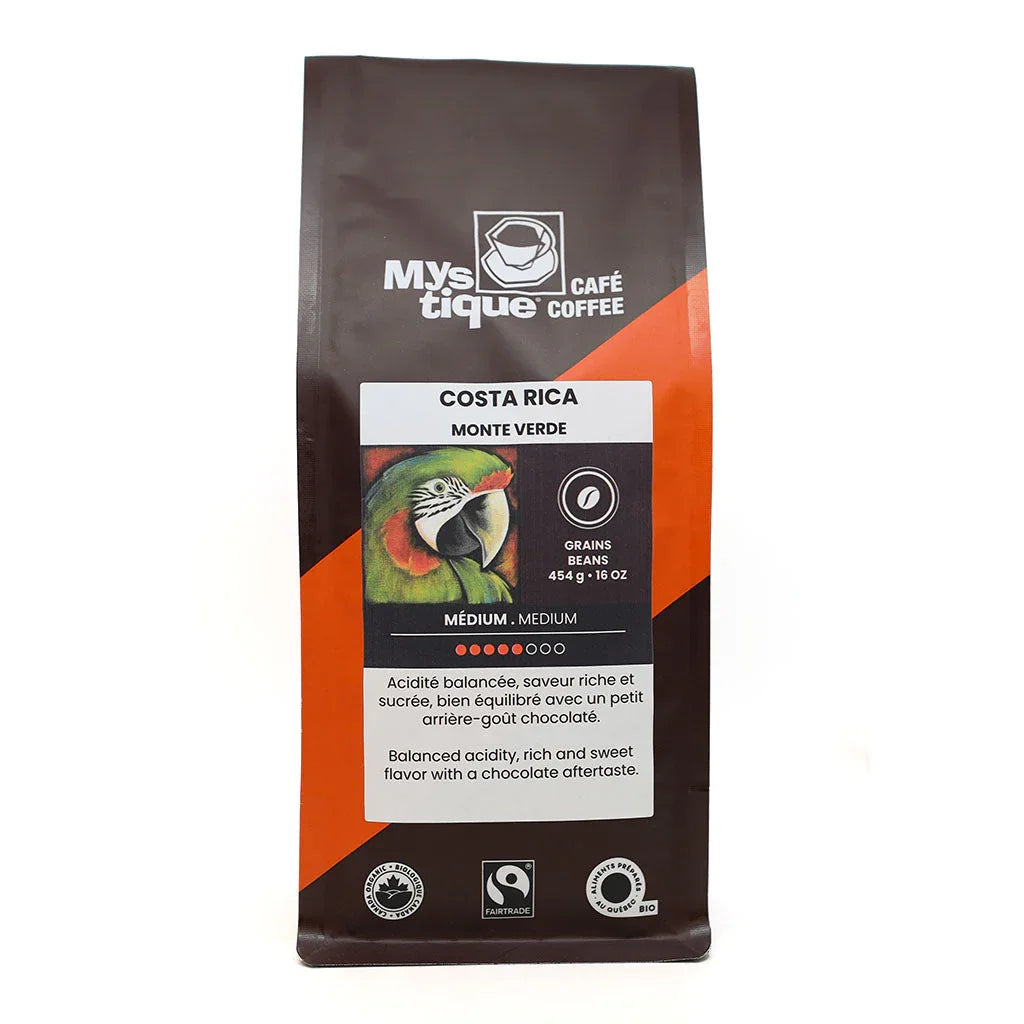 mystique café costa rica monte verde medium grains 454 g