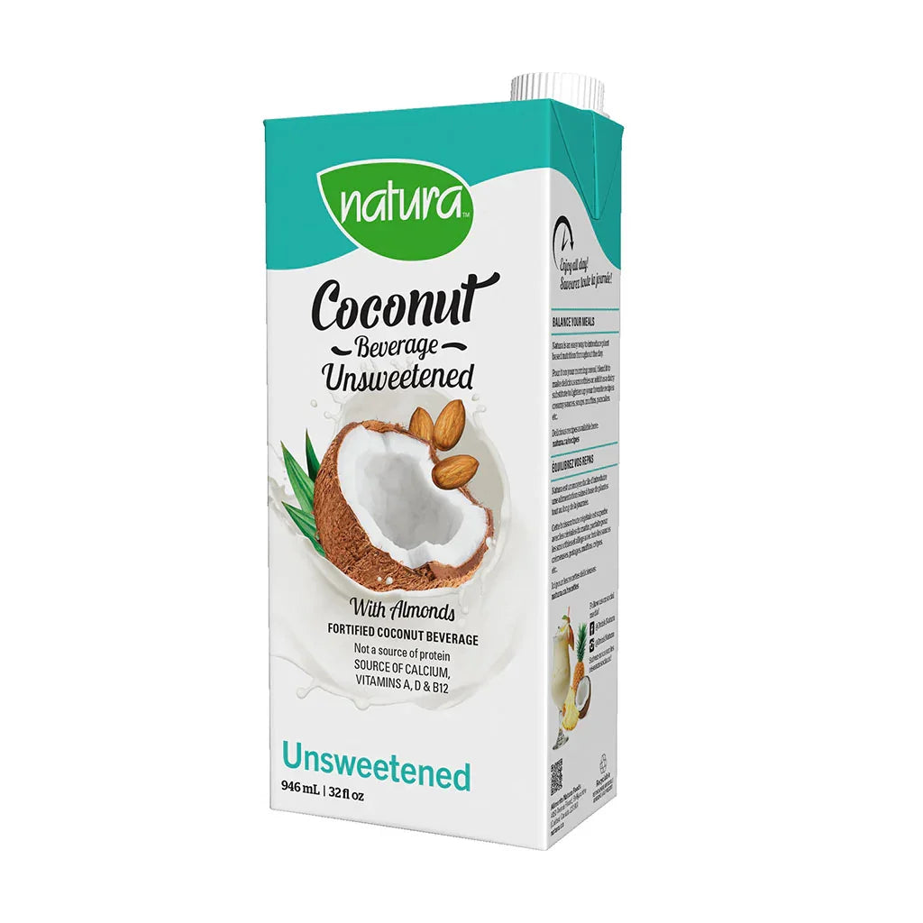 Unsweetened coconut beverage with almonds Natura - La Boite à Grains
