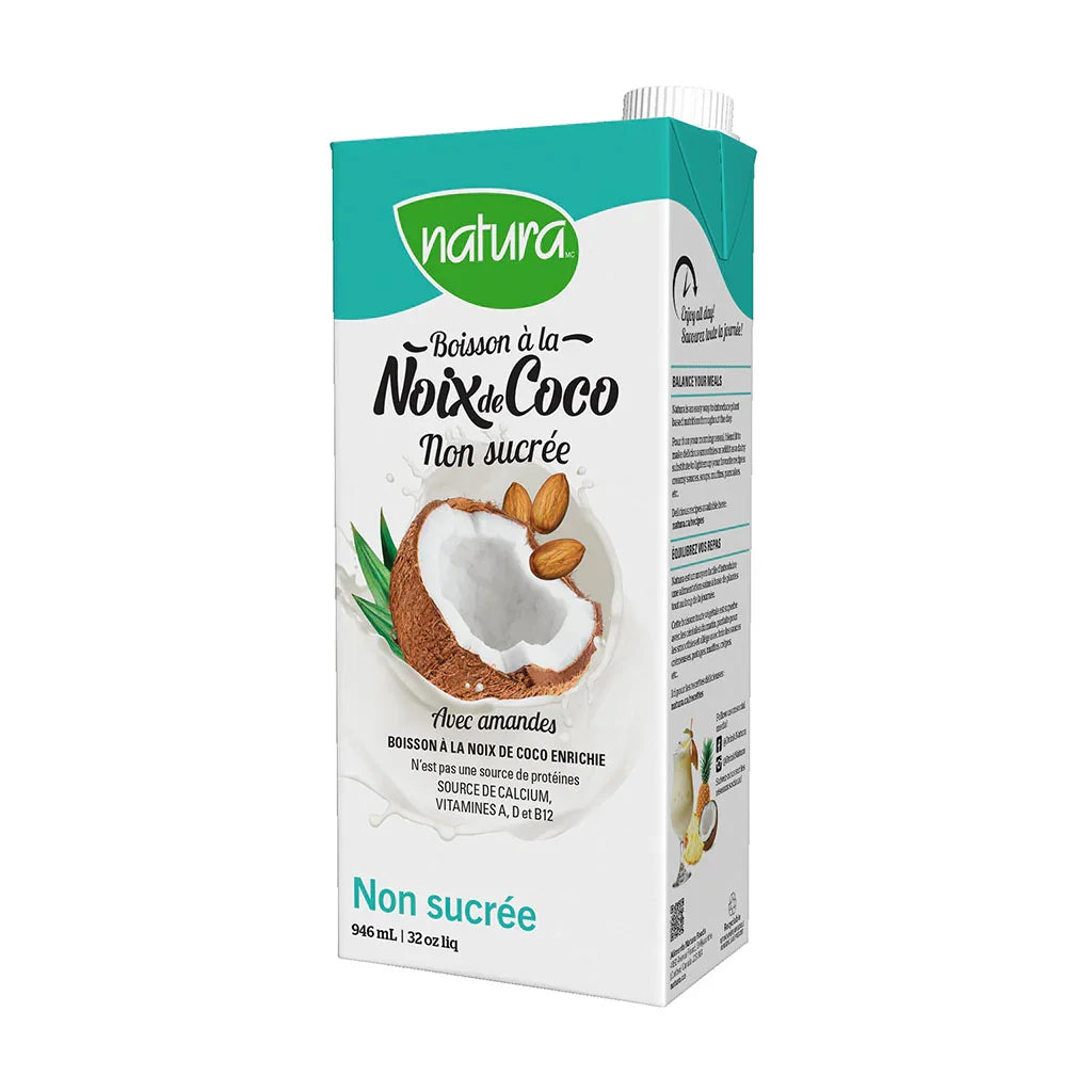 Boisson à la noix de coco avec amandes non sucrée Natura - La Boite à Grains