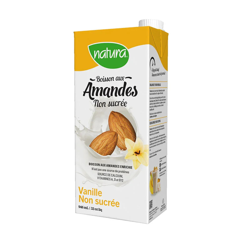Natura unsweetened vanilla almond drink - La Boite à Grains